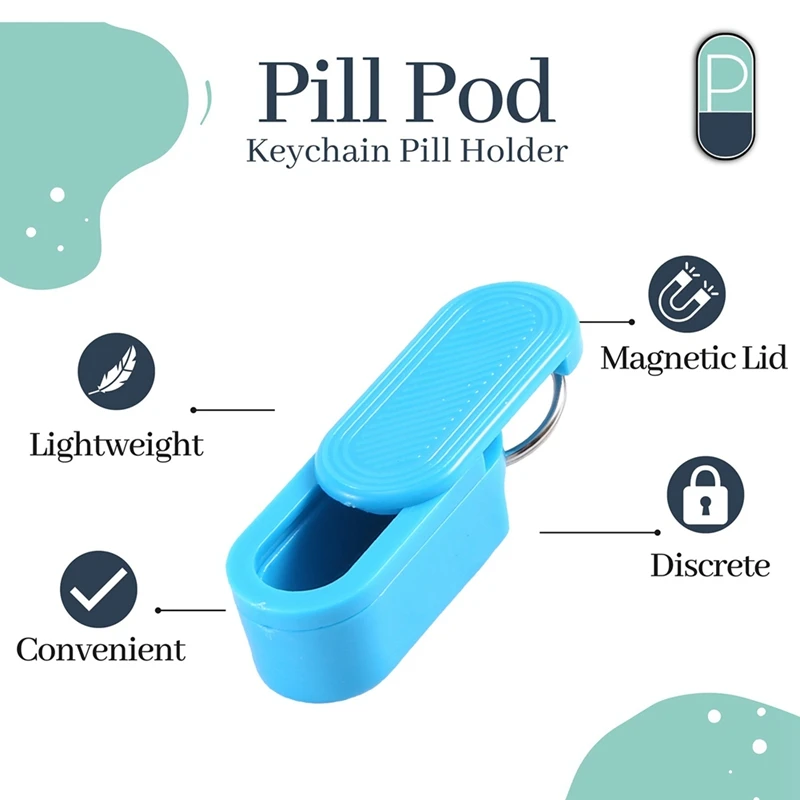 1 buah kompresor kunci dengan Slide magnetik diskret-majalah pil saku Mini-pil darurat portabel