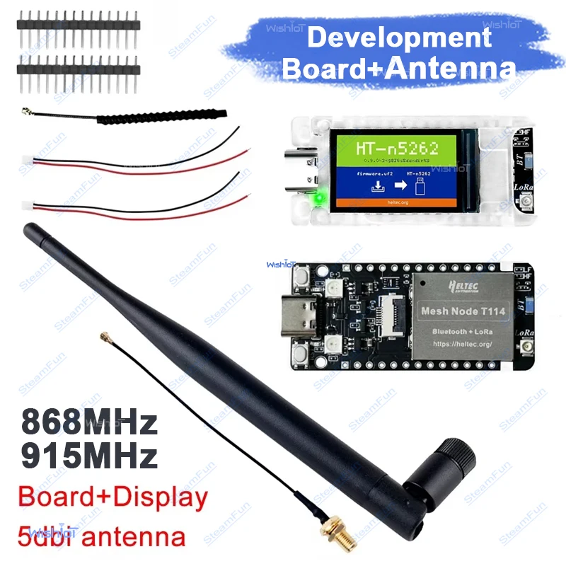 

Плата разработки Heltec T114 Mesh Node LoRa/BLE с двумя режимами работы и TFT-дисплеем для Meshtastic 868/915 МГц, усиление 5 дБи