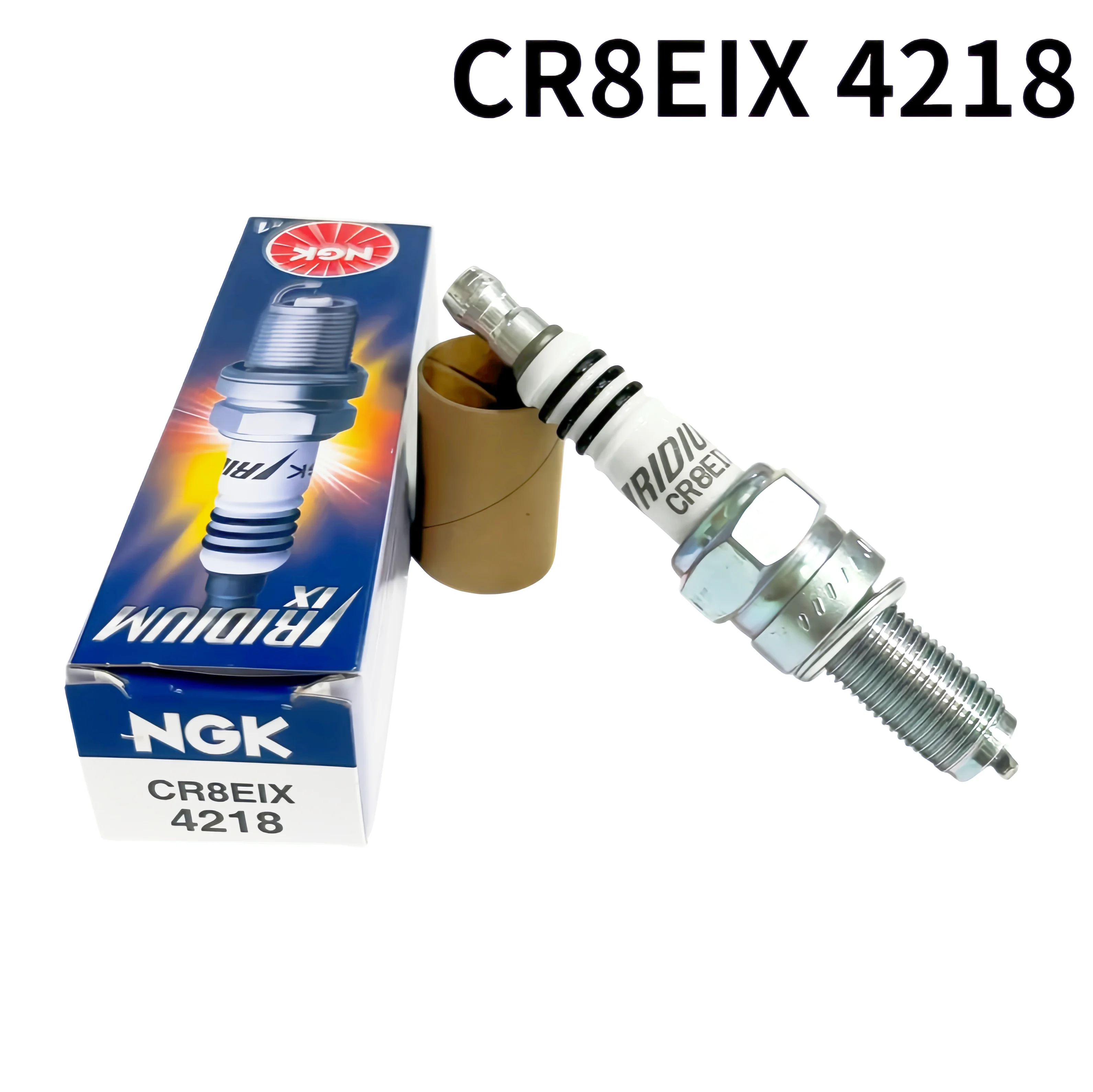 NGK 1PC CR8EIX 4218 Iridium IX Spark Plug Fit For Partial Honda Yamaha Suzuki Kawasaki Motorcycle 4‑Stroke Spare Parts