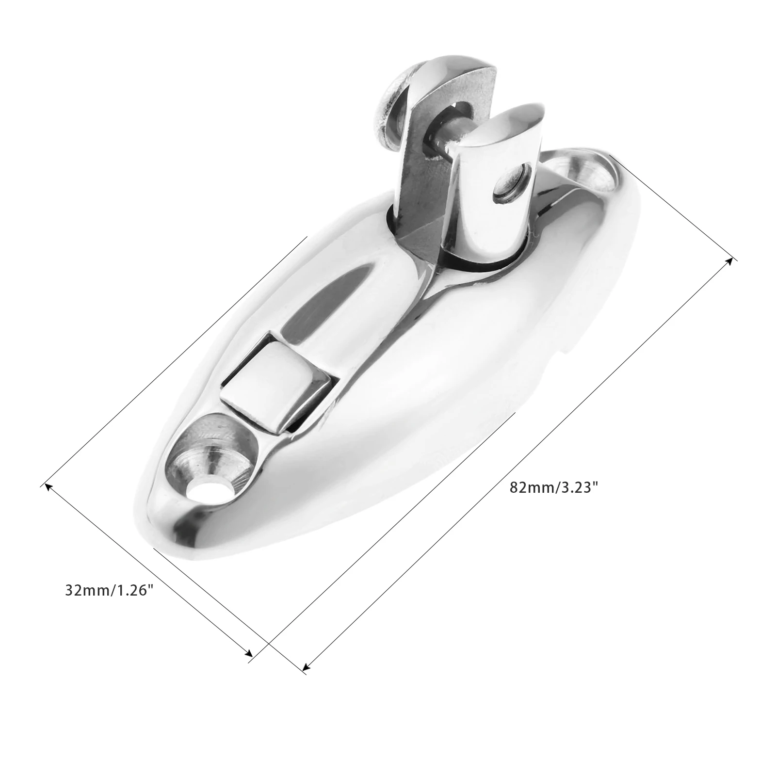 1Pc Marine Hatch Quick Release Swivel Hinge Mount Top Hinge Deck Fitting Hardware Kayak Rowing Boats Accessories Stainless Steel