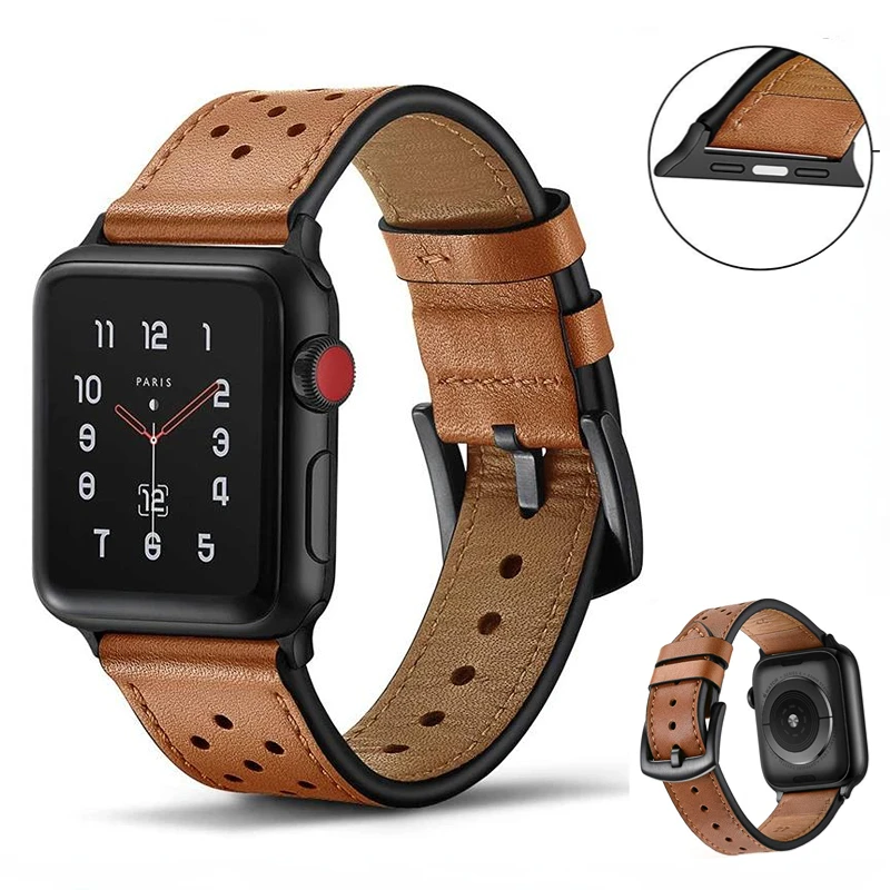 

Leather strap for Apple watch 9 8 7 45mm 41mm Ultra 49mm Smart watch replacement bracelet band for iwatch6 5 4 SE 44mm 42mm 40mm