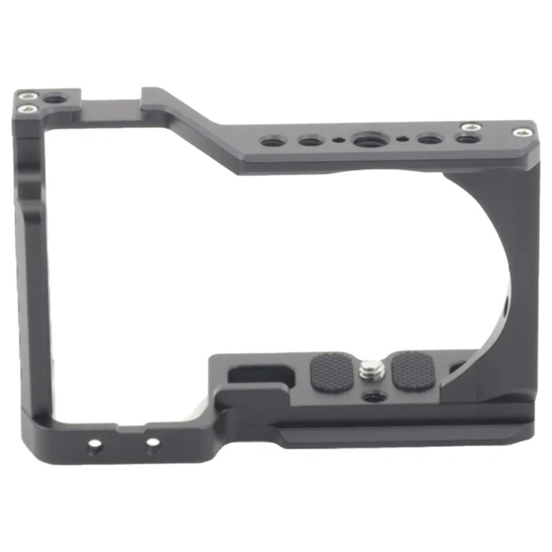 New Camera Cage For Sony ZVE10 Cameras, Vertical Quick Release Plate With Handle Grip Threaded Holes Mount Plate