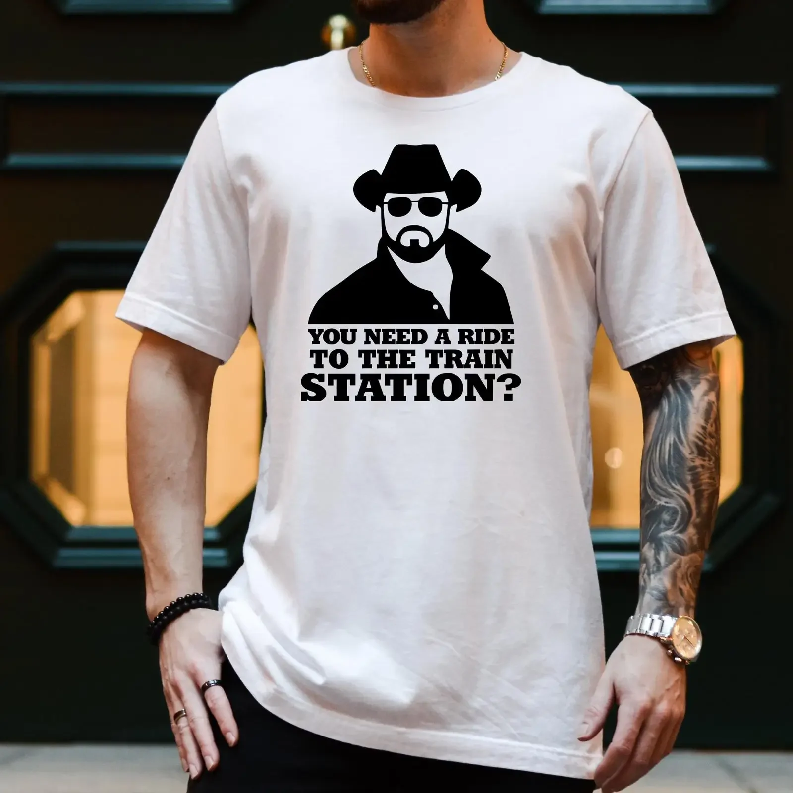 RIP Cowboy T Shirt Train Station Meme vintage Washed Stylish designer clothes Casual homme Slightly Unisex