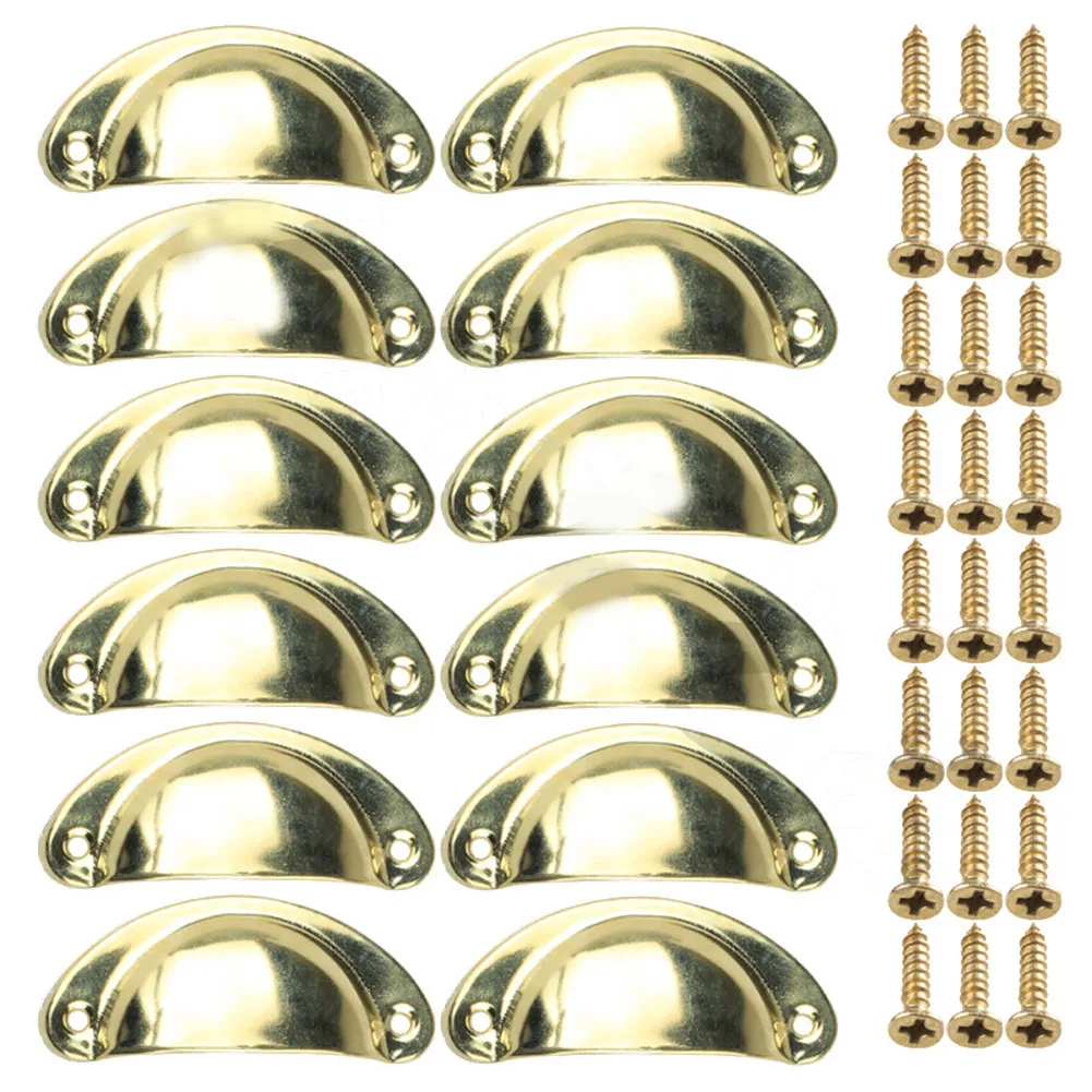 12PCS Retro Handle Retro Handle 8.1*3.5 ซม.สีดํา Chrome Easy Care สีเขียวสีบรอนซ์เหล็กสีแดงสีบรอนซ์เงินสีเหลืองสีบรอนซ์