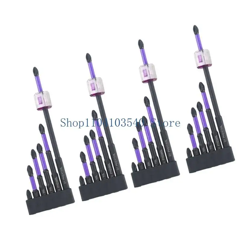 02DC Impact Bit Set Magnetic Screwdriver Bit for Fast Screw Engagement for Home Repairs and Industrial Applications