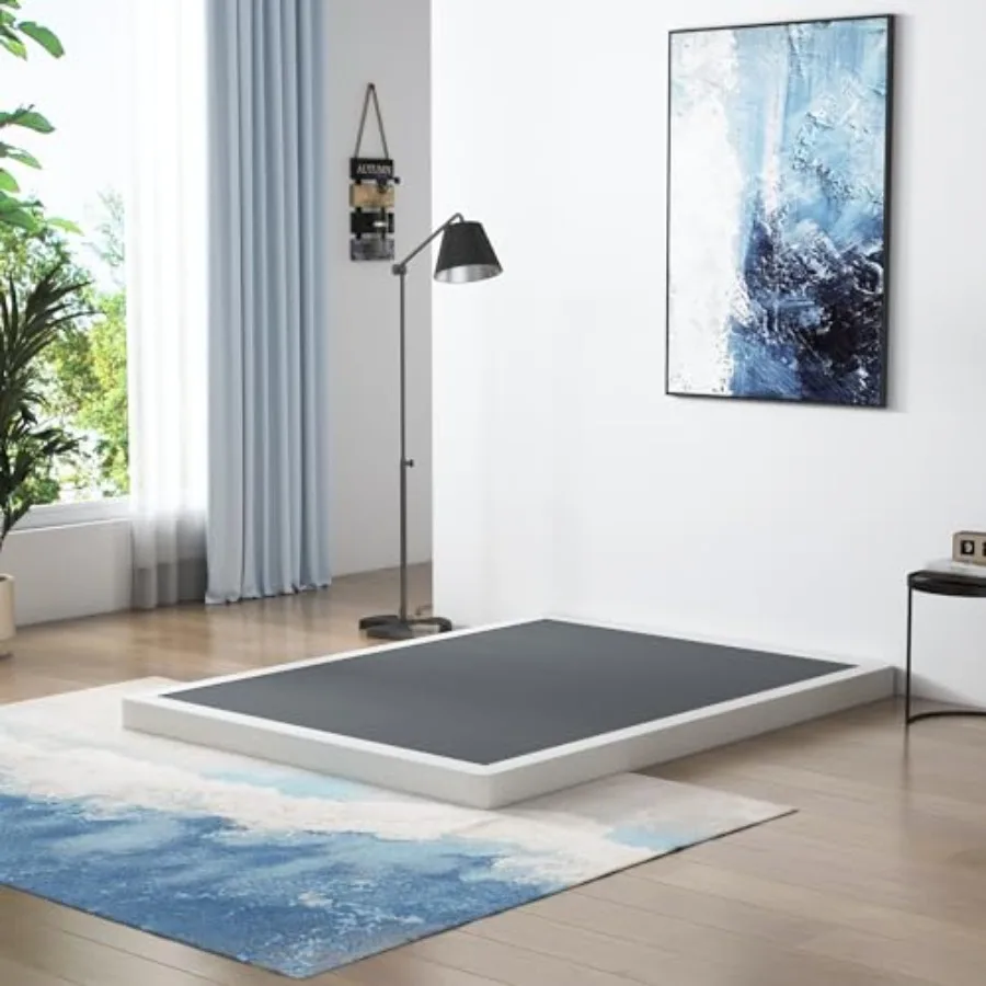 4 Inch Box Spring for Queen Bed Queen Size Box Spring Only Heavy Duty Mattress Foundation Metal Bed Base Non-Slip Easy Assembly
