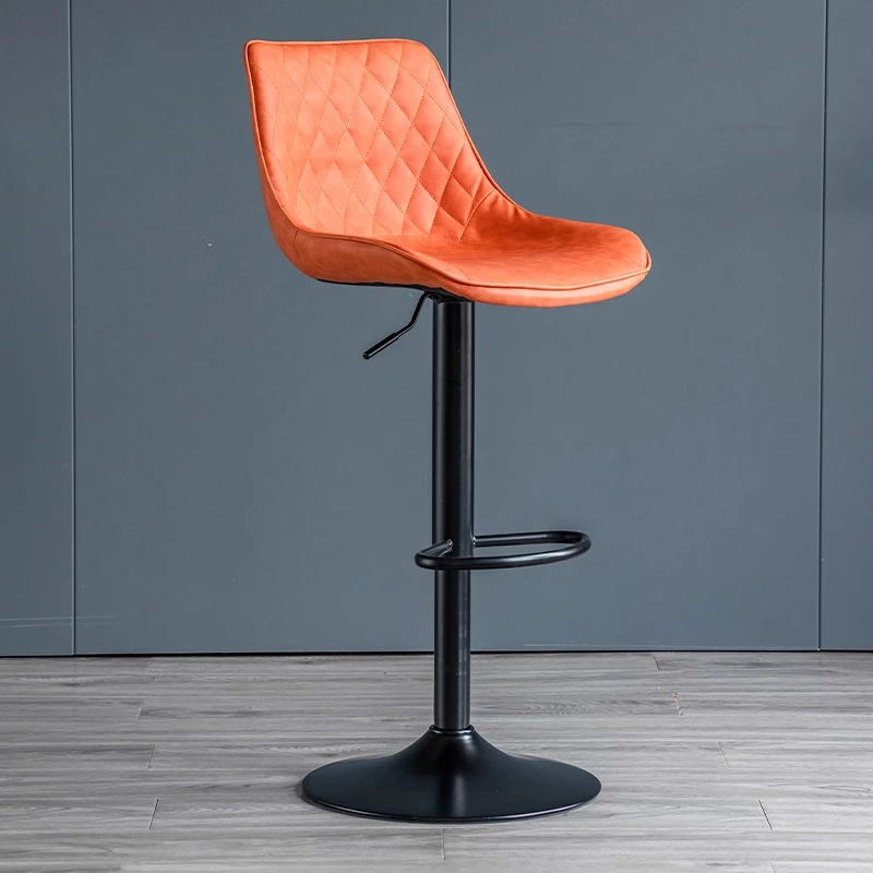 Bar Chair Modern Simple Lifting Rotating Front Desk Bar Stool Backrest Light Luxury Home High Stool Bar Chair