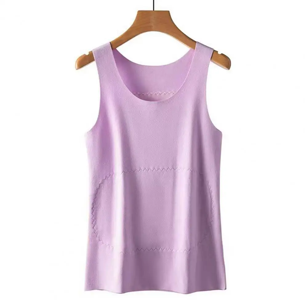 High-quality Polyester Fiber Vest Cozy Plush Tank Top for Women Winter Thermal Undershirt with Belly Back for Bedroom for Women