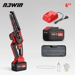 NAWIN brushless lithium-ion outdoor logging electric chain saw logging saw home small single-handed chain saw