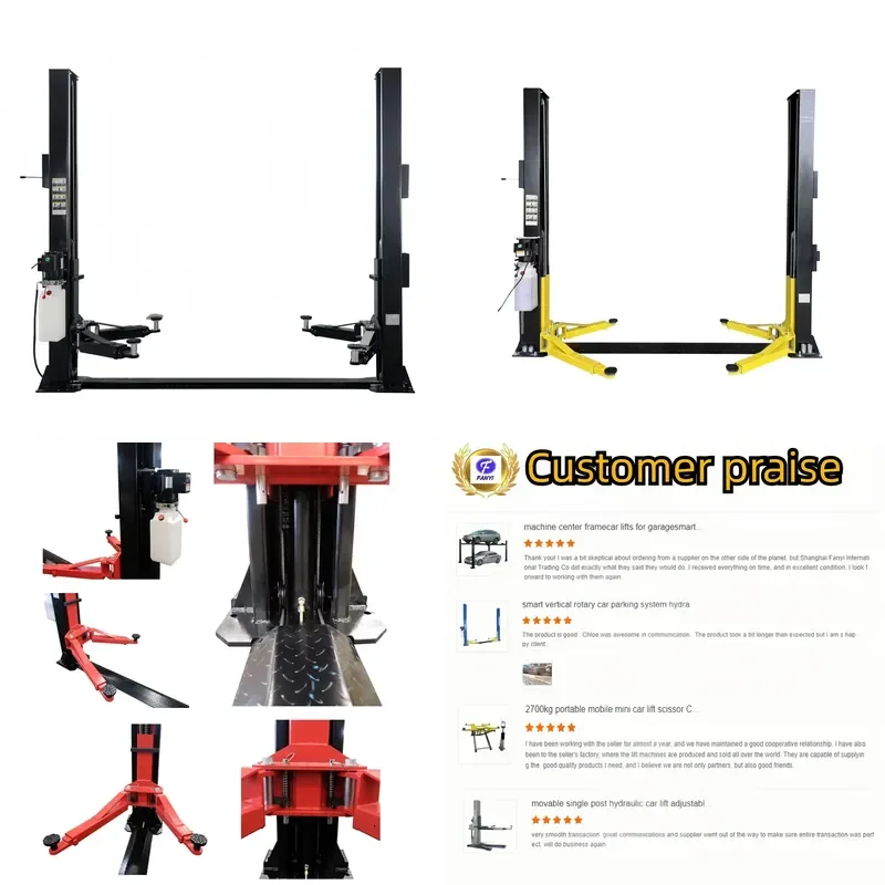 

[2026] 4T Manual One Side Release Two Cylinder Hydraulic Two Post Lift Strong Base Lift 2 Post Car Lift