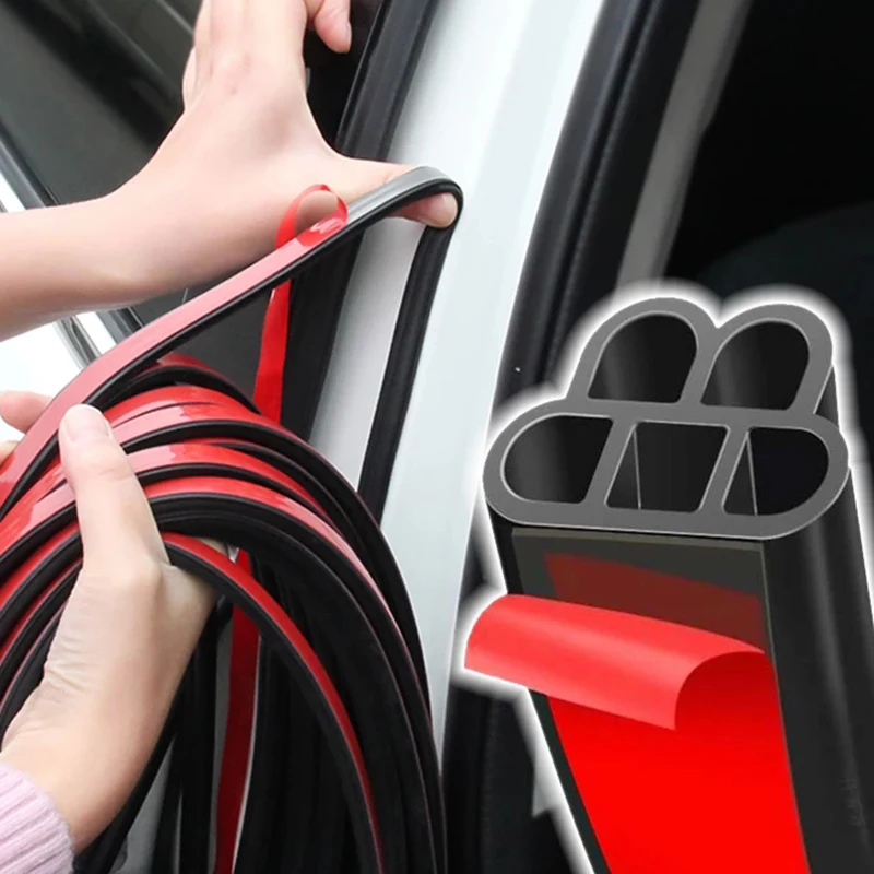 2Meters B-type Car Door Rubber Seal Strip for Renault Initiale Fluence Alpine Wind R-Space 2 3.2