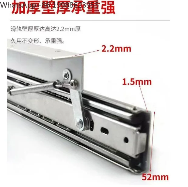 Three Sections of Expandable Space Pull Out Pop Up Slide Rail  Bracket Table Top Conceal Folding Leaf Extension Slide Rail