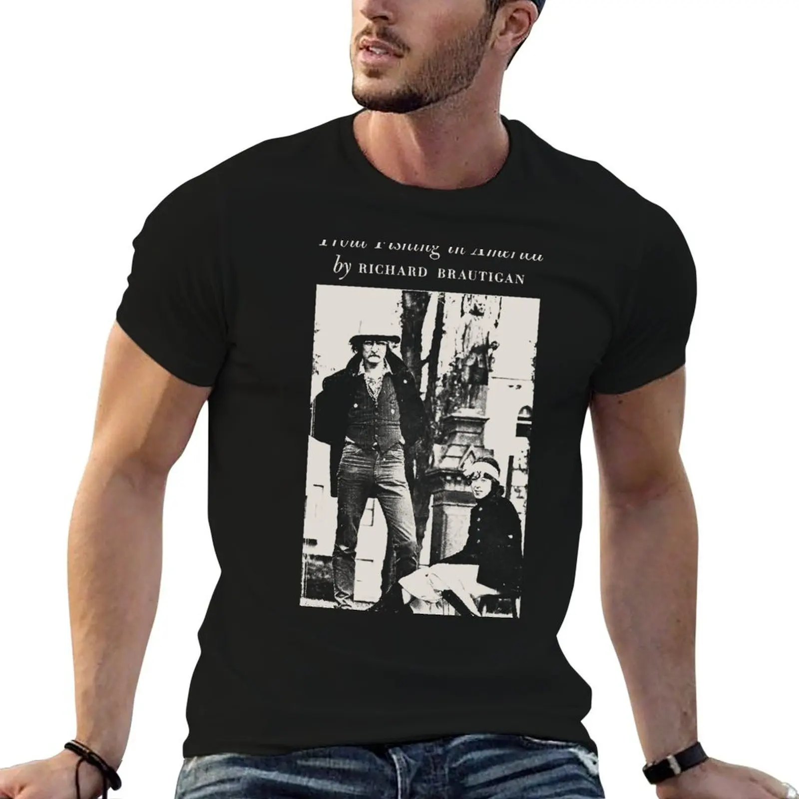 

T-Shirt In cotton Trout for casual 100% t Fishing t pack man America tshirt shirts man cotton shirt
