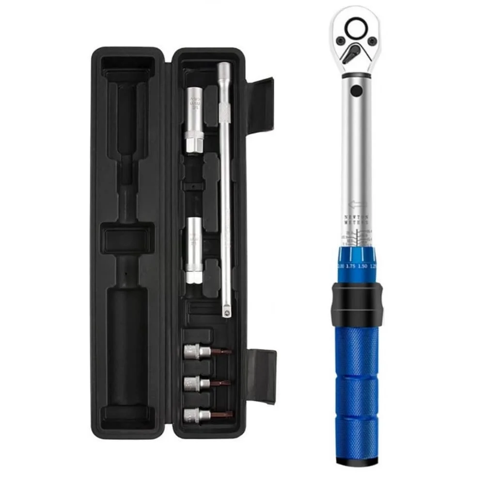 

AllinOne Torque Wrench Set with 10 to 60 Nm Range for Mechanics and DIY Projects with 7 Piece Chrome Vanadium Steel Kit
