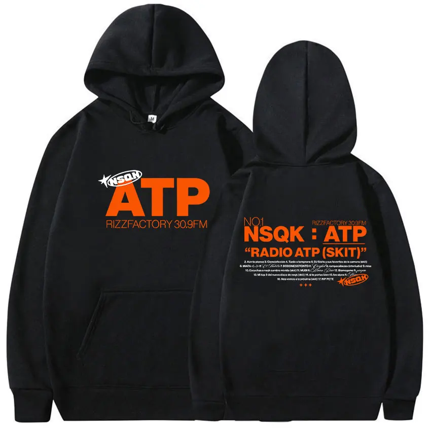 مغني الراب NSQK ATP AUN TE PIENSO ألبوم جديد 2025 هودي الرجال الهيب هوب القوطية كم طويل بلوزات موضة المتضخم الصوف هوديس #1