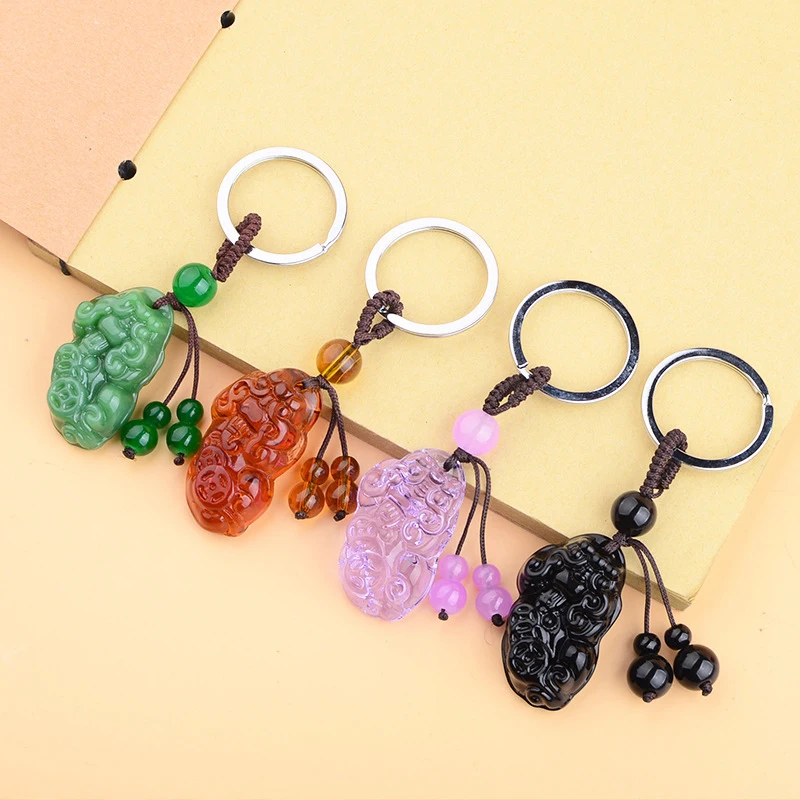 Retro Lucky Pixiu Pendant Keychain Car Keyring Ornament For Women Men Bag Pendant Decoration Fashion Couple Gift