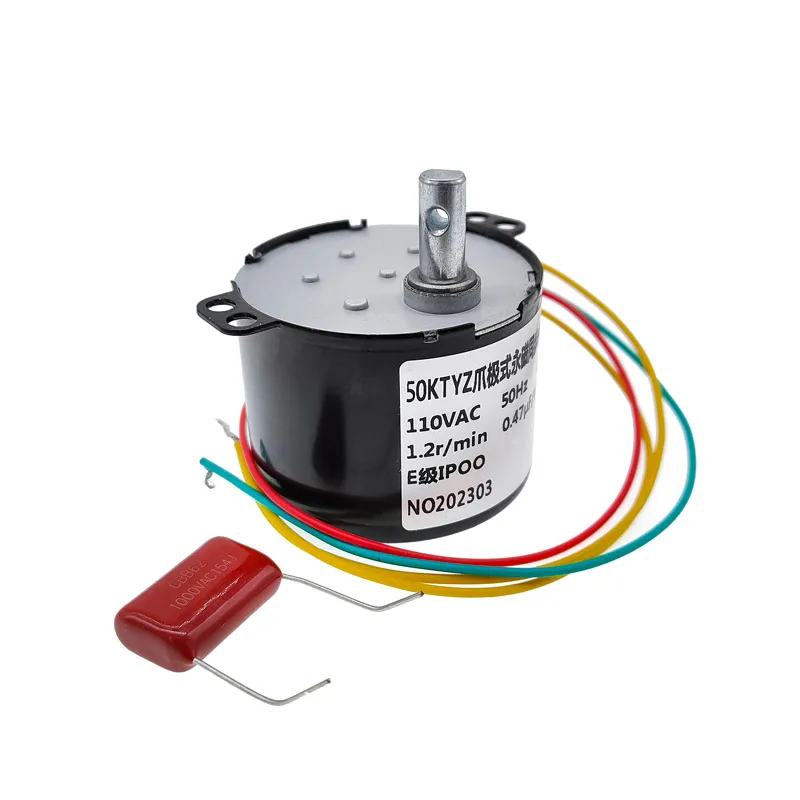 50KTYZ 110V/120V/127VAC Permanent Magnet Synchronous Motor 6W Speed Reducer Motors Controllable Positive And Negative Inversion