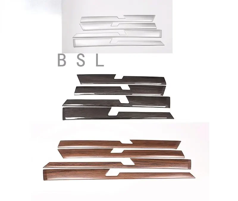 Accessories 4 Pcs Wood Grain For Toyota Land Cruiser Prado FJ150 150 2010-2018 Car ABS Interior Door Decoration Panel Trim