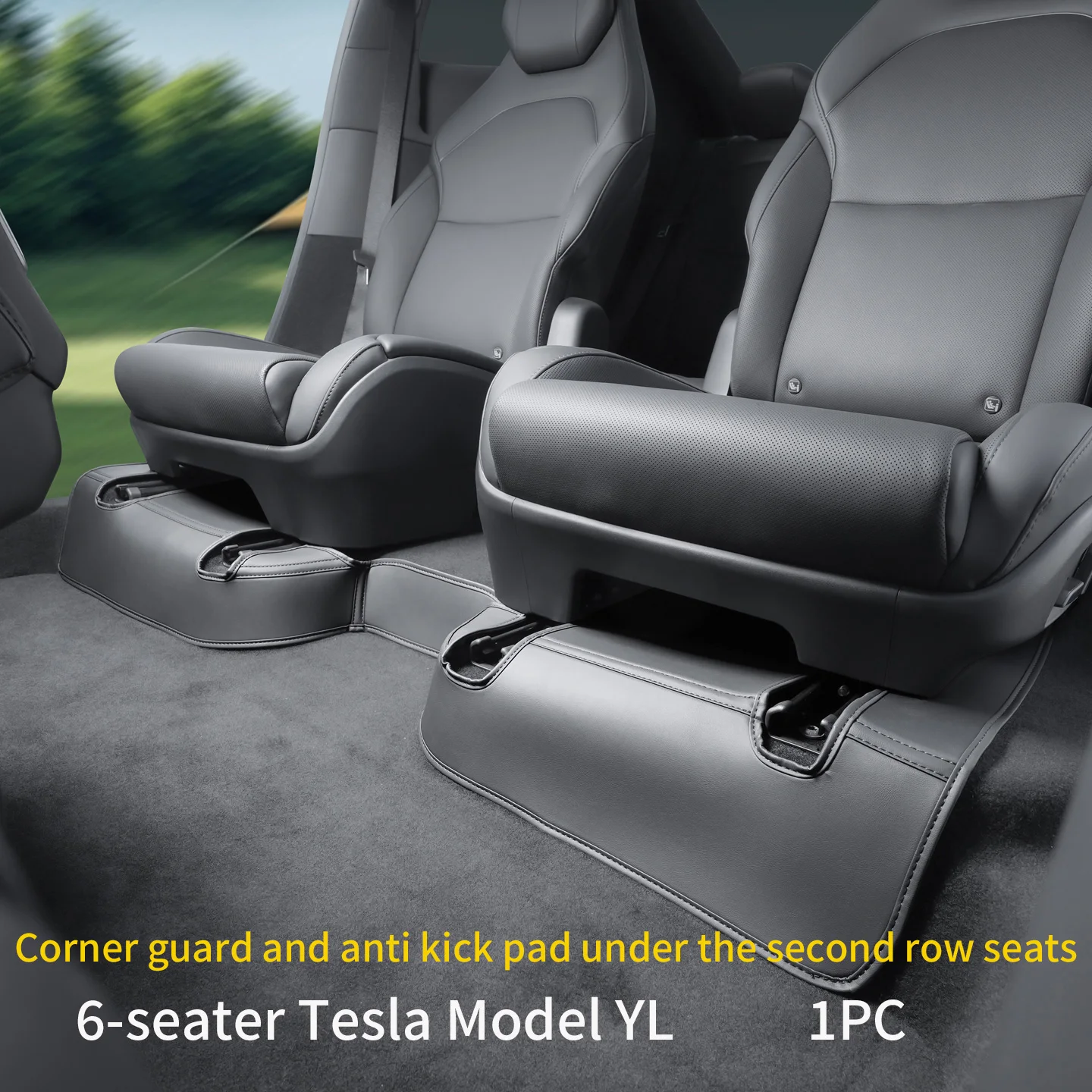 For Tesla 6-Seater Model YL Second Row Seat Bottom Anti Kick Pad, Seat Corner Protector, Anti Step Protection Pad, 1pc
