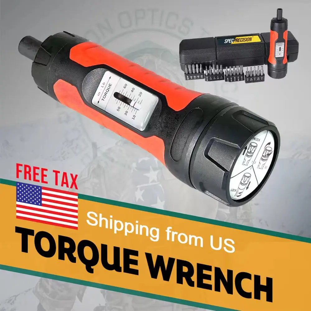 

Specprecision Optical Torque Wrench 10-65in.lbs w/21 Bits Built Set ForFirearm and Optics applications