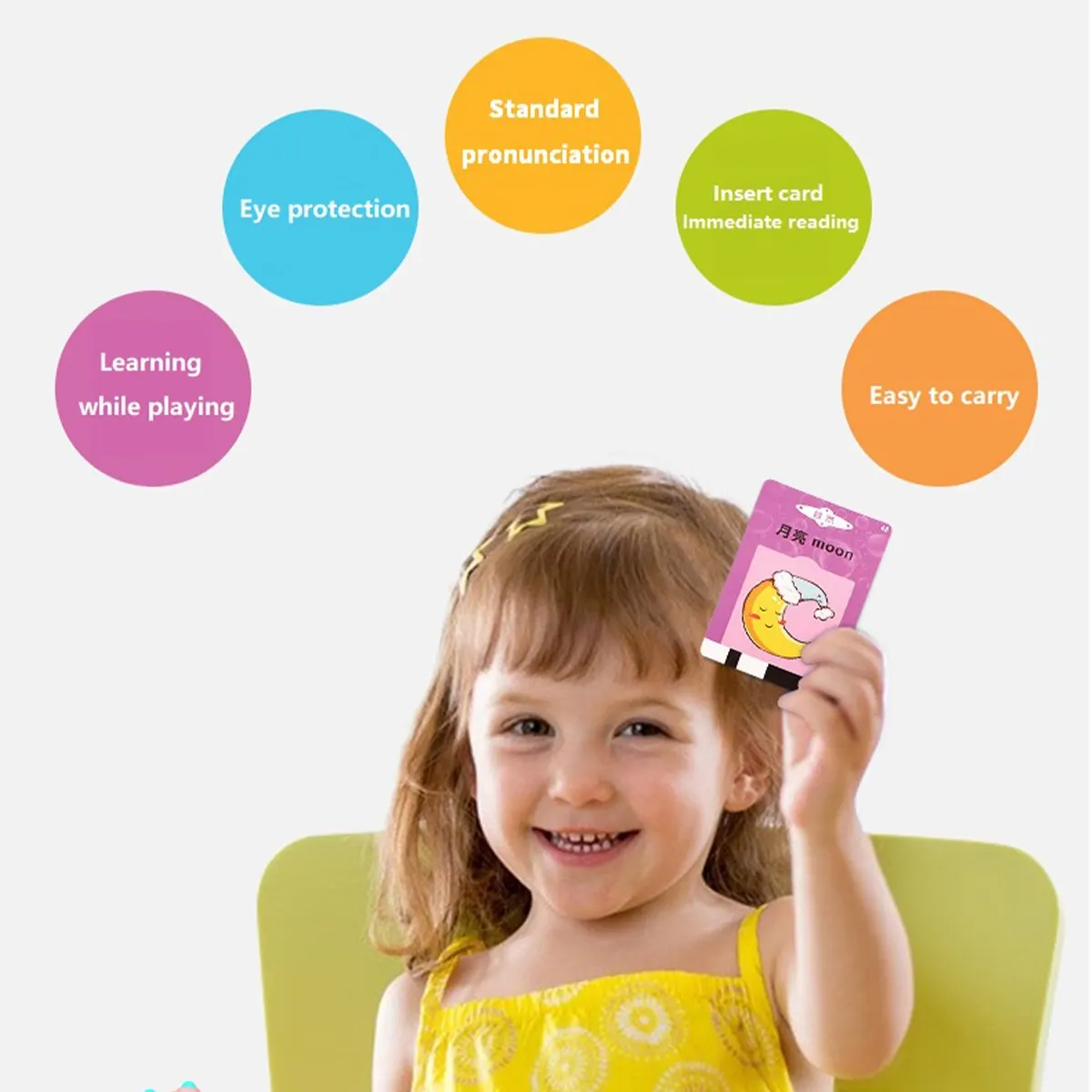 Dinosaur Shape Children's Early Education Card Machine Puzzle Enlightenment Pure English Learning Car