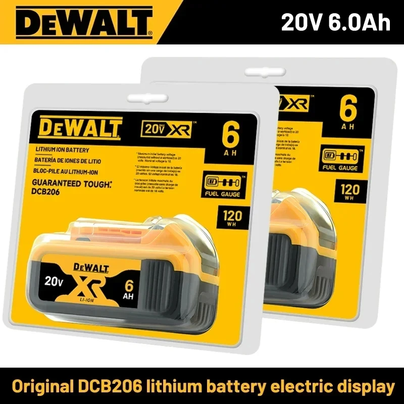 100%Original DEWALT 20V 6000mAh battery For DCB606 DCB609 DCB182 DCB205 DCB206 DCB209 power tool battery air transport