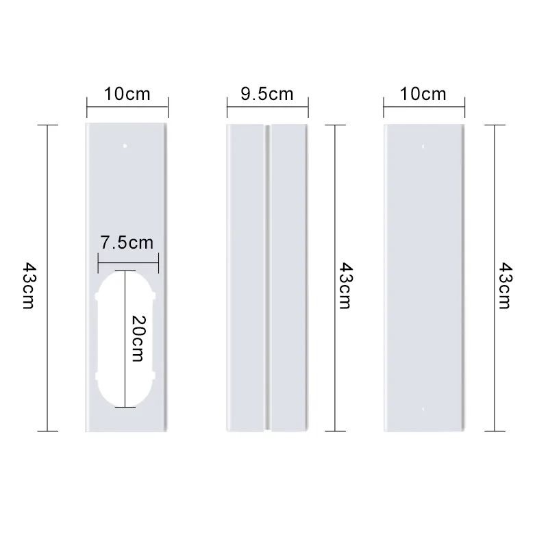 4Pcs140cm with flat nozzle 150mm baffle 43cm 10cm air conditioner adjustable window sealing plate set air conditioner