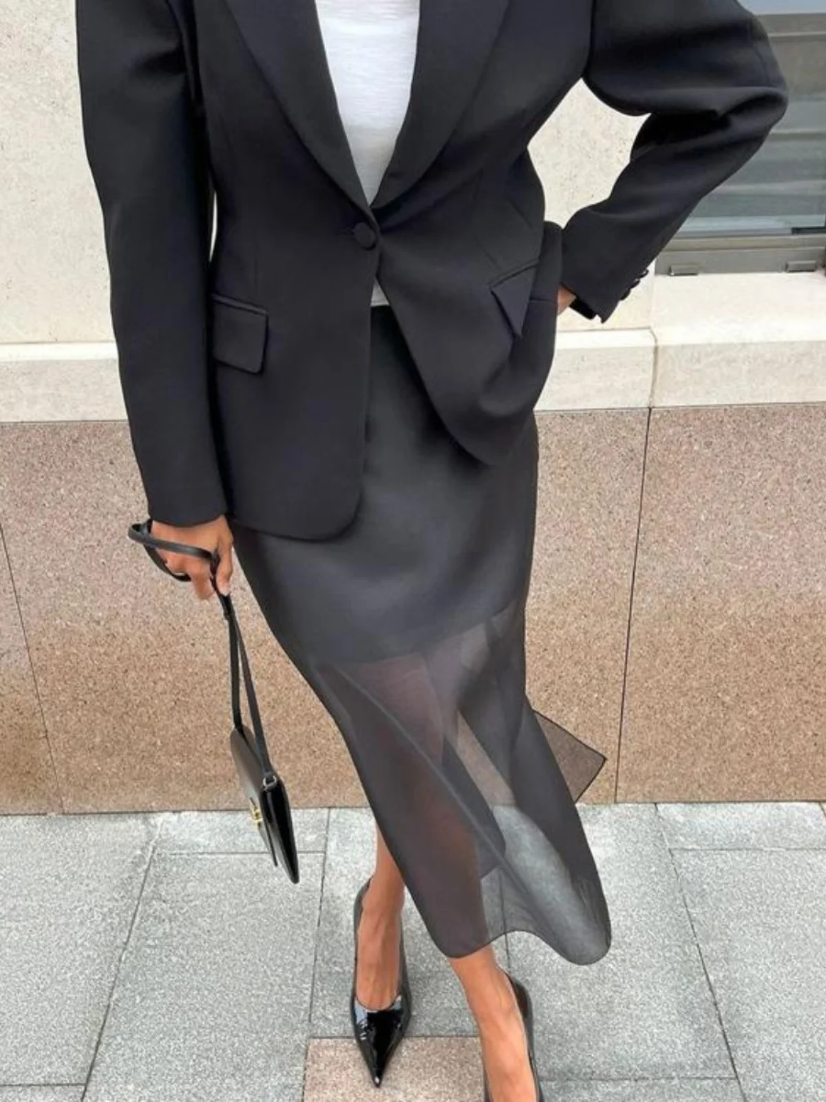 

Bla Me Skirt Women's High Waist Double Layered See tough f Body Skirts Wrap around Skirts Spring 2025 Pure Color