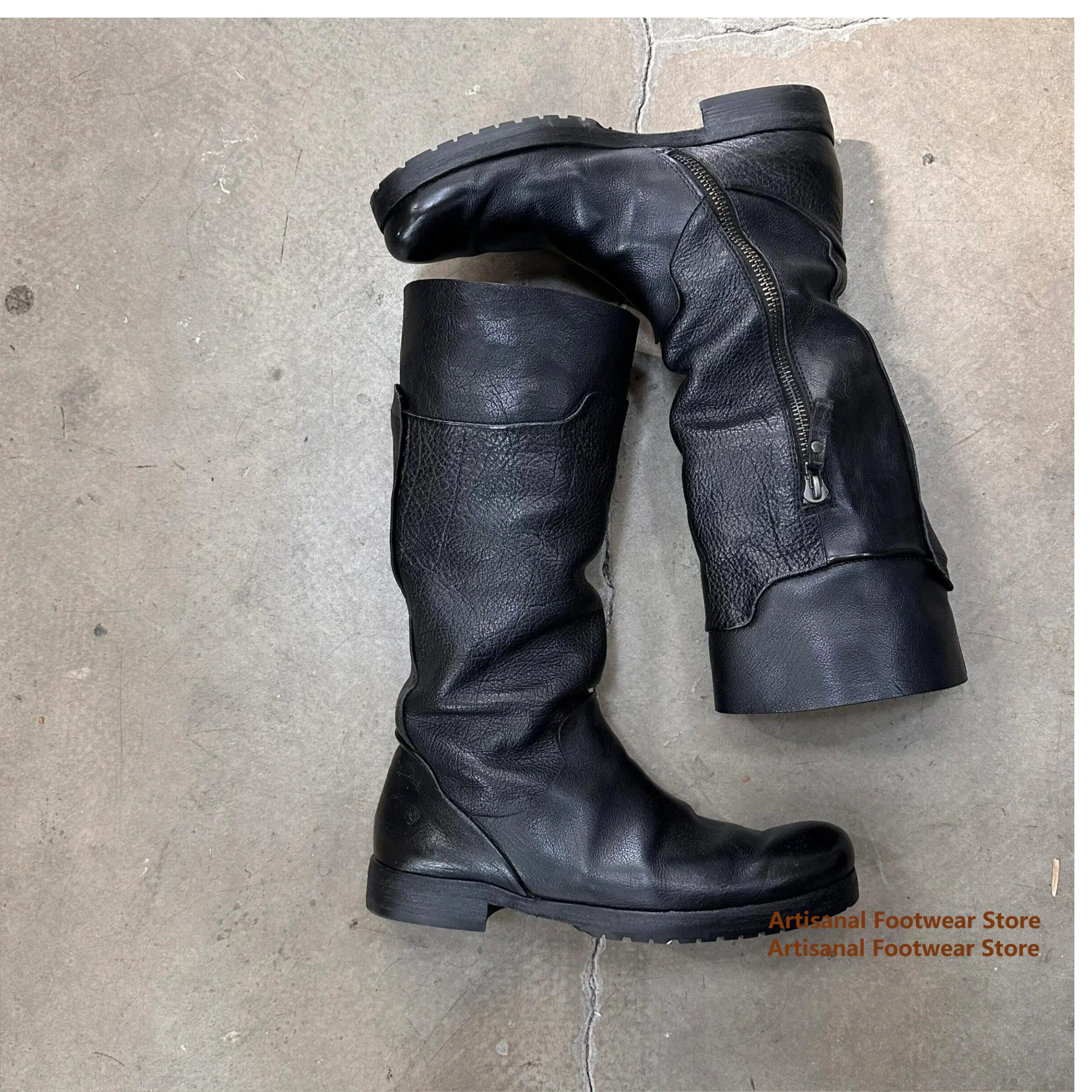 High Top Round Toe Motorcycle  - đánh giá và giá Chelsea Boots Men