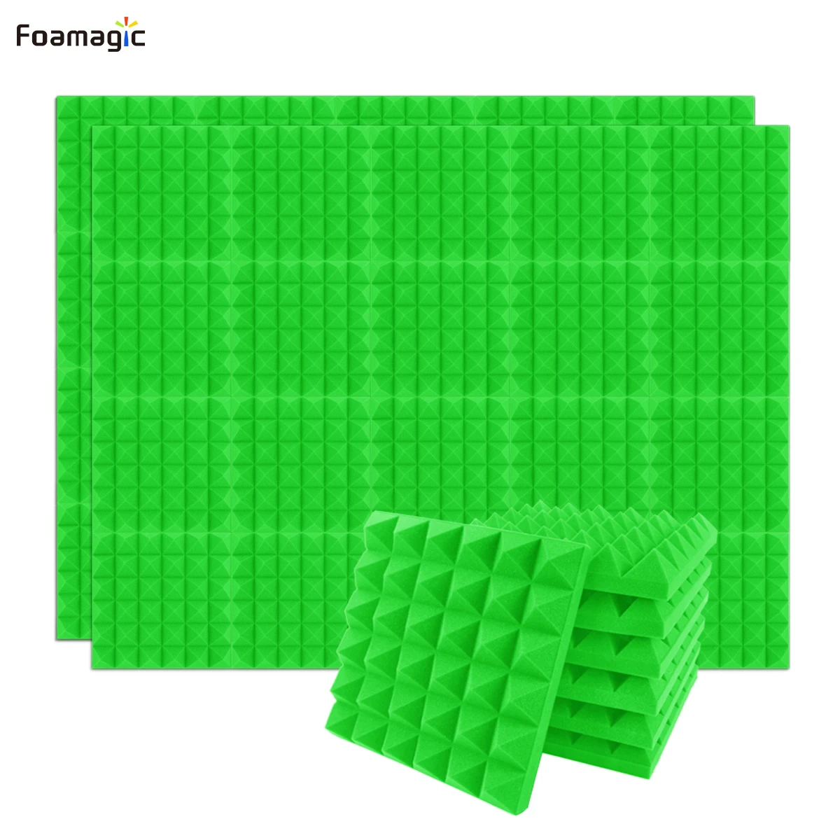 

Studio Foam for Wall and Ceiling High Density and Fire Resistant Acoustic Panels 12 Pack-12 x 12 x 2 Inches