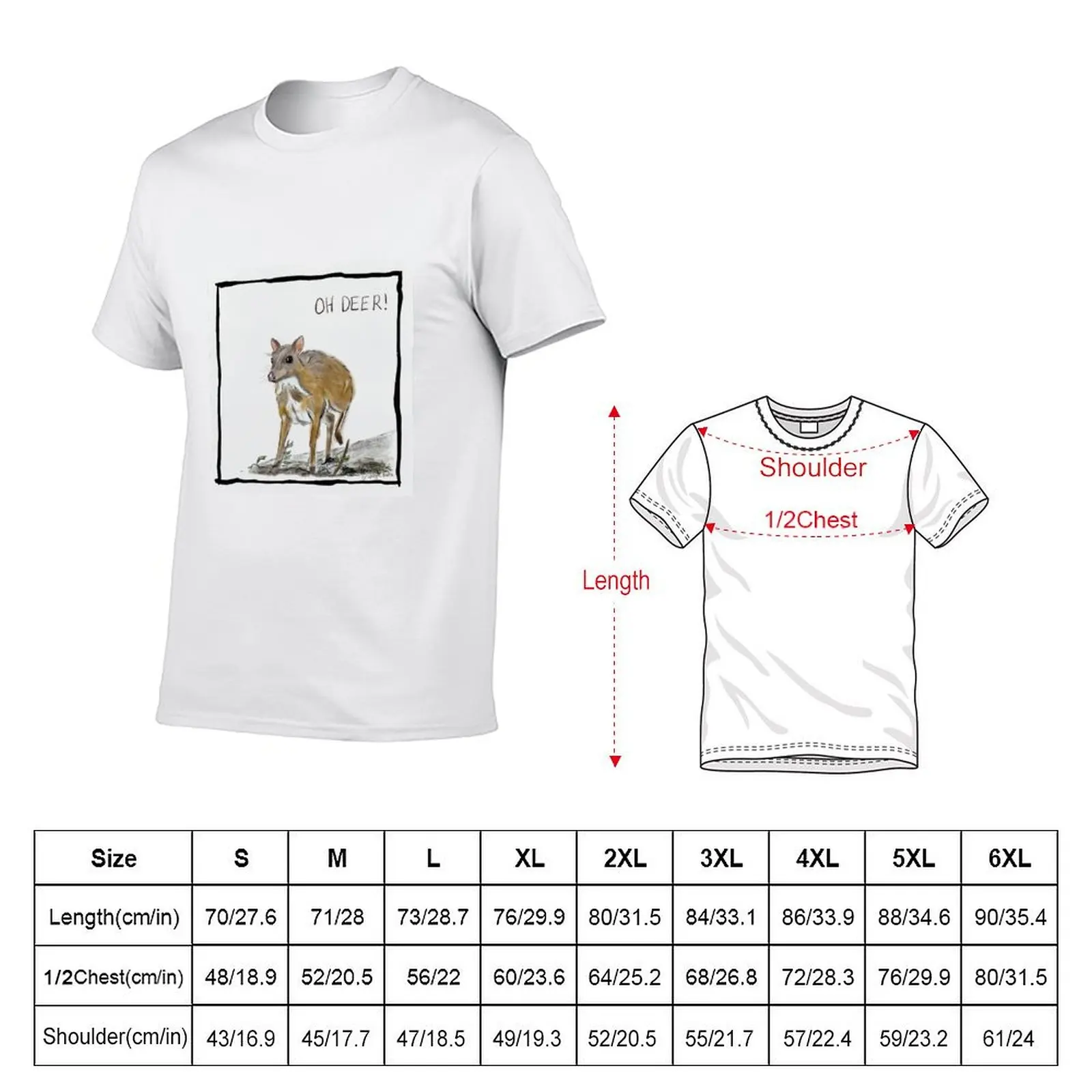 Mouse Deer - “ oh deer” T-Shirt Basic Solid Tee for Daily Use