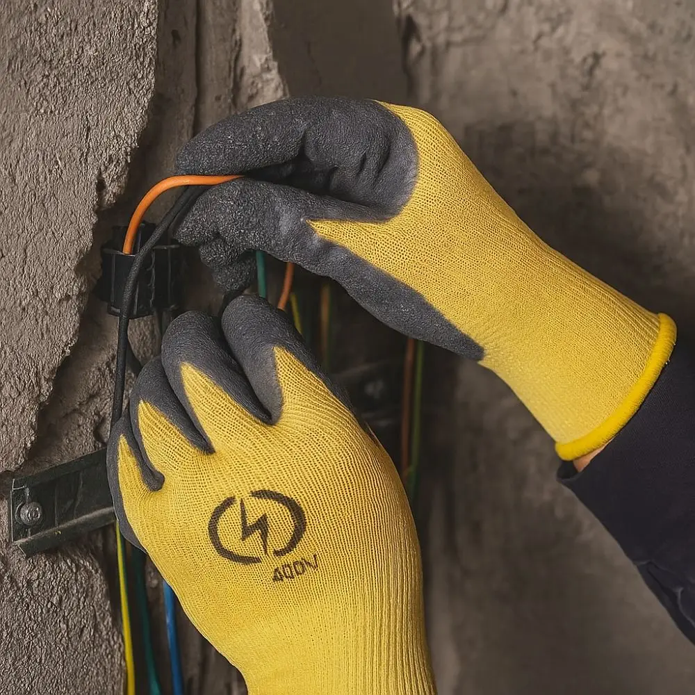

Protective Tool 400V Electrician Work Gloves Flexible Nonslip Insulating Gloves Wear-resistant Rubber Gloves Security Protection