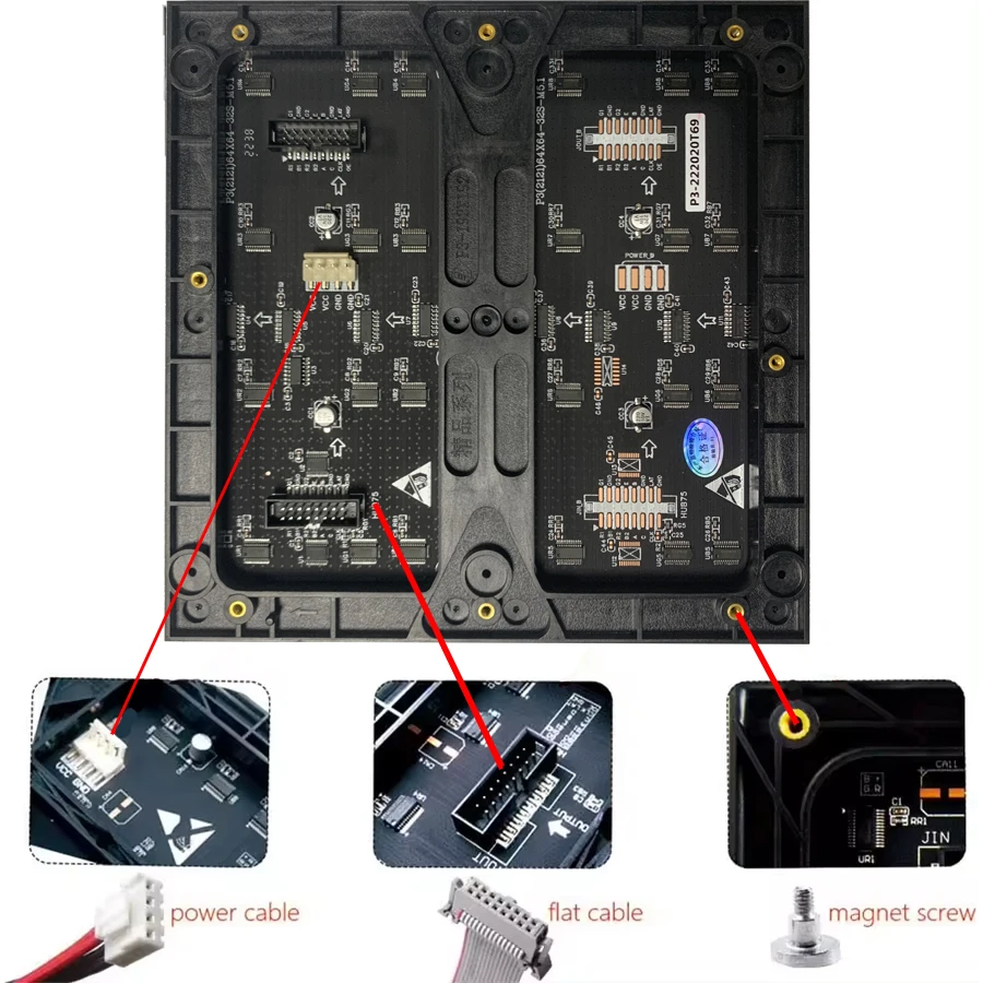P3 192X192mm LED Indoor Matrix Full Color Panel 64x64 Pixels SMD2121 Pixels RGB Display Screen Card LED Module Video Wall