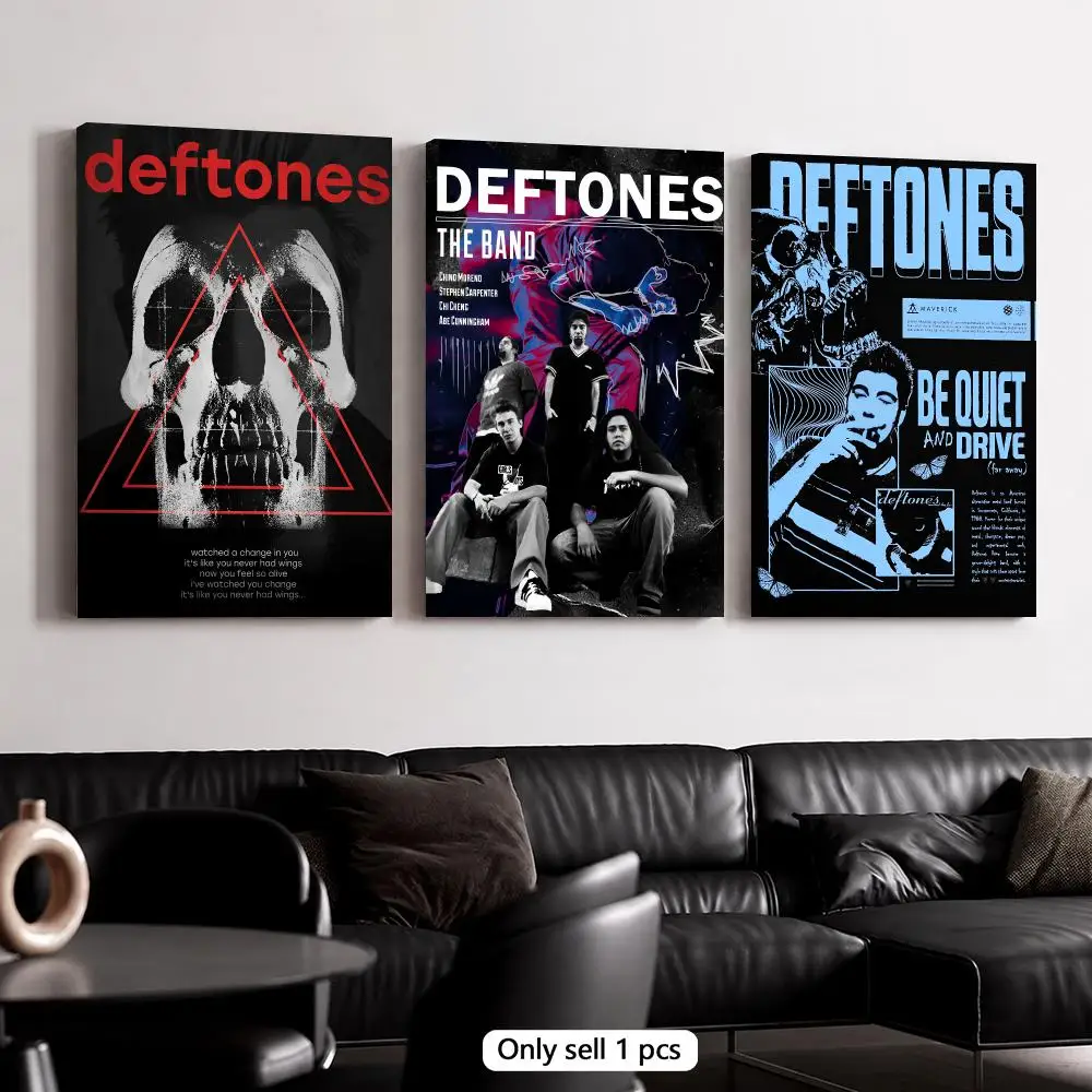 Band D-Deftones Album Cover Framed Wall Painting Wooden Canvas Poster Stretcher Frame Inner Frame Kit for Wall Art Painting