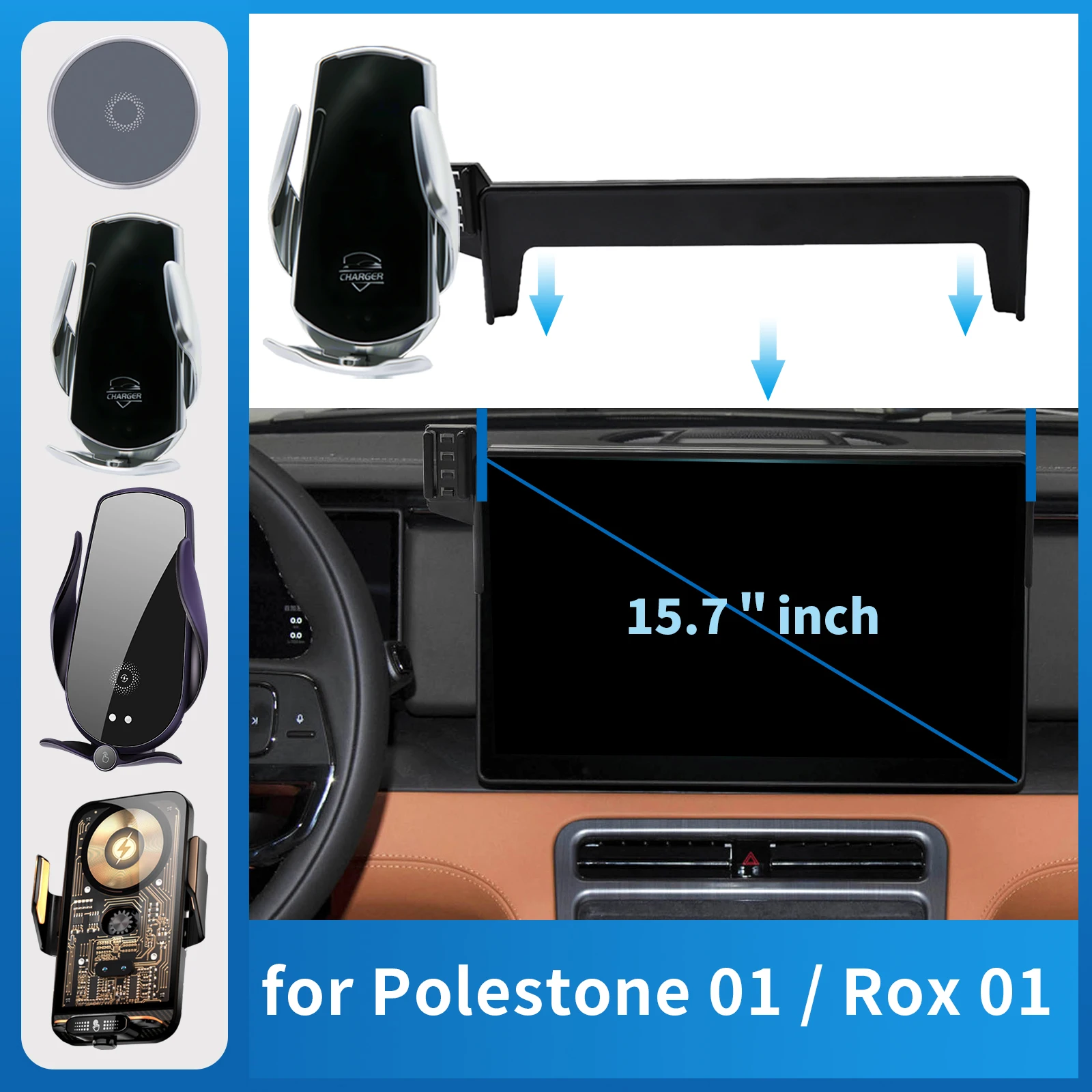 

Car Phone Holder for Polestone 01 Rox 01 Charging GPS Bracket Navigation Stand Auto Accessories