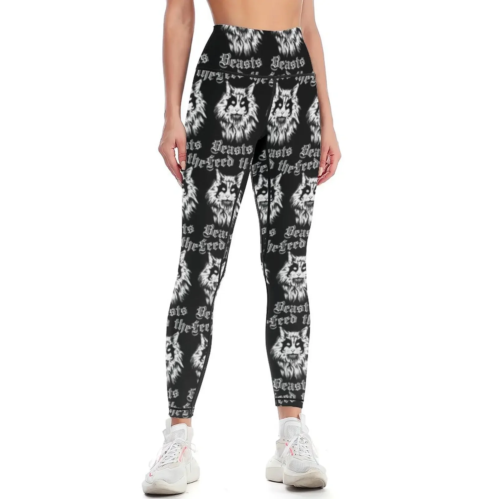

Feed The Beasts (Designed by Jonathan Grimm Art) Proceeds Help Rescue Cats! Leggings trousers for girls Womens Leggings