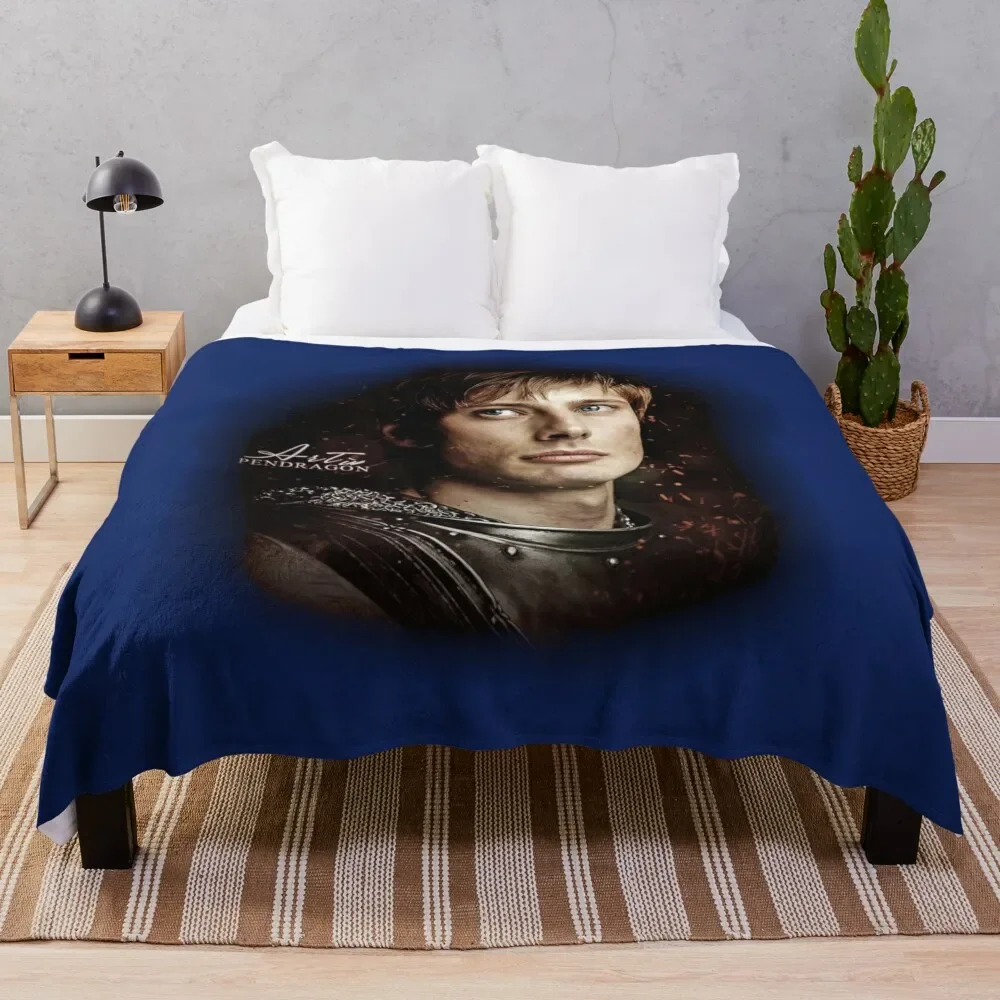 

Arthur Pendragon - Merlin - A2 V-Neck Throw Blanket Color Fast Cozy Throw Blanket