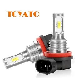 TCYATO  H7 LED Headlight Bulbs High Low Beam 6000K Super White Lights Car Fog Lights Auto DRL H4 H8 H8 H111860 Chips 12V 24V 80W