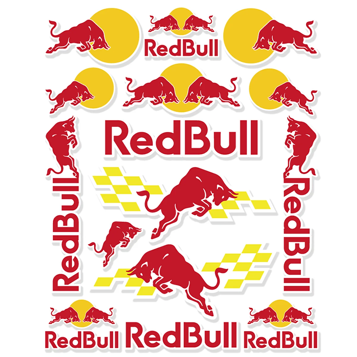 Motorcycle  Red Bull Stickers Logo Helmet Tank Decal