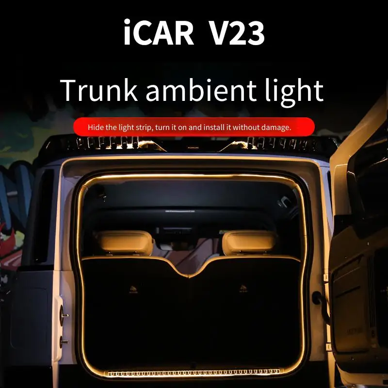

Suitable for Chery iCAR V23 trunk light, trunk light, taillight strip, wiring free ambient light, interior special modification