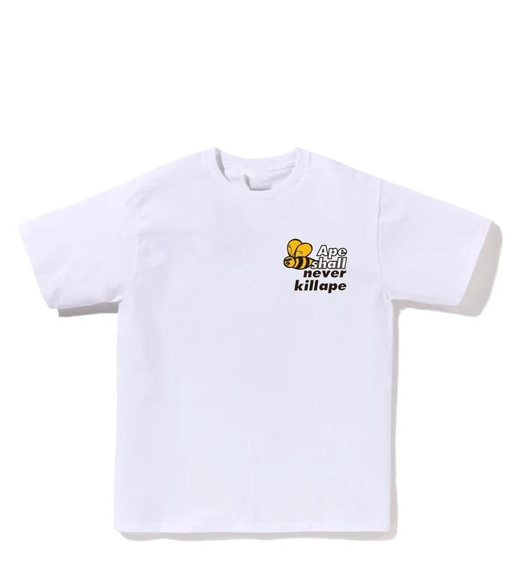 (MINISO)Japanese Bees BAPE Cotton Tshirt Streetwear Oversized T-shirts Band Cotton Tshirt Tees Women Cotton Tshirt Men Clothing