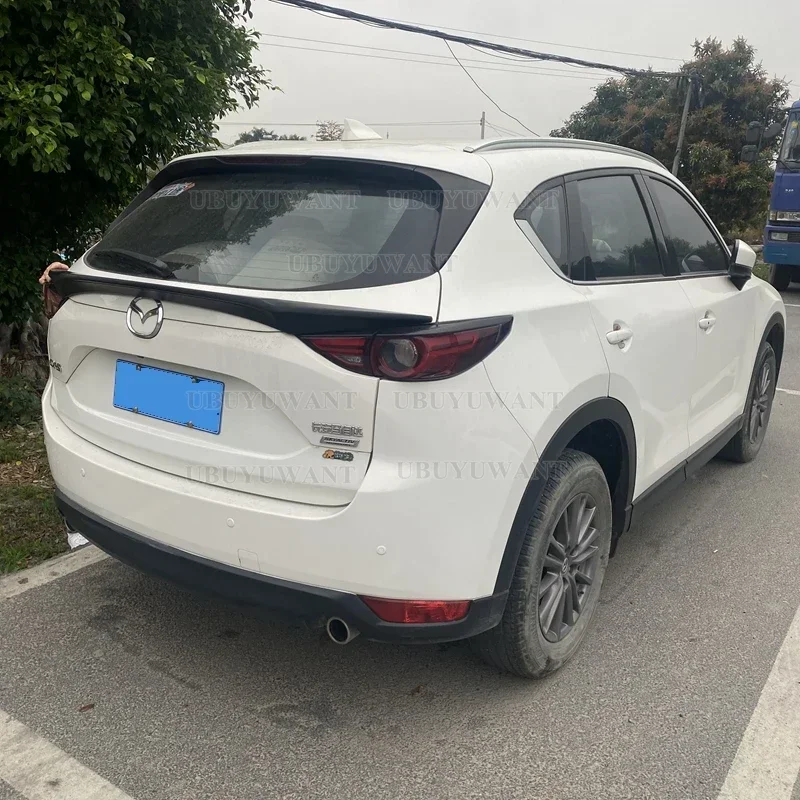 Alerón trasero medio para coche, accesorio de fibra de carbono, color blanco y negro, para Mazda CX-5, CX5, 2017, 2018, 2019, 2020, 2021