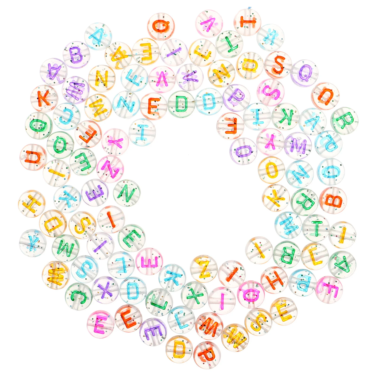 الإبداعية الأبجدية رسائل فضفاض الخرز مادة الاكريليك DIY بها بنفسك صنع المجوهرات سوار إكسسوارات عقد واضح رسالة الخرز الحرفية #3