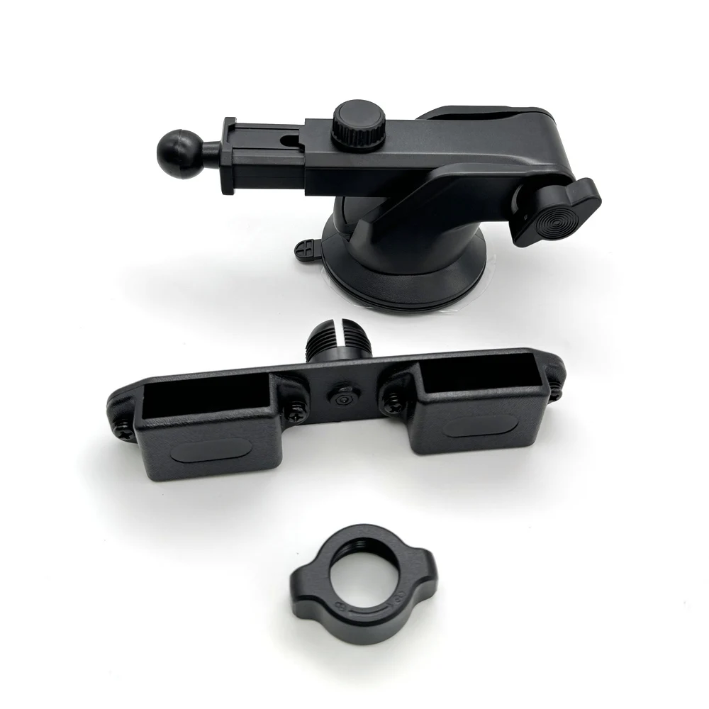 Dual Walkie Talkies Car Holder Car In-Dash Bracket for Walkie Talkie Suction Mount for Two Way Radio Mount Stand