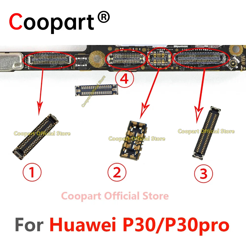 2 pçs display lcd fpc bateria plug pcb conector porta de placa usb para huawei p30/p30 pro no cabo da placa principal flex 32 40 50pin