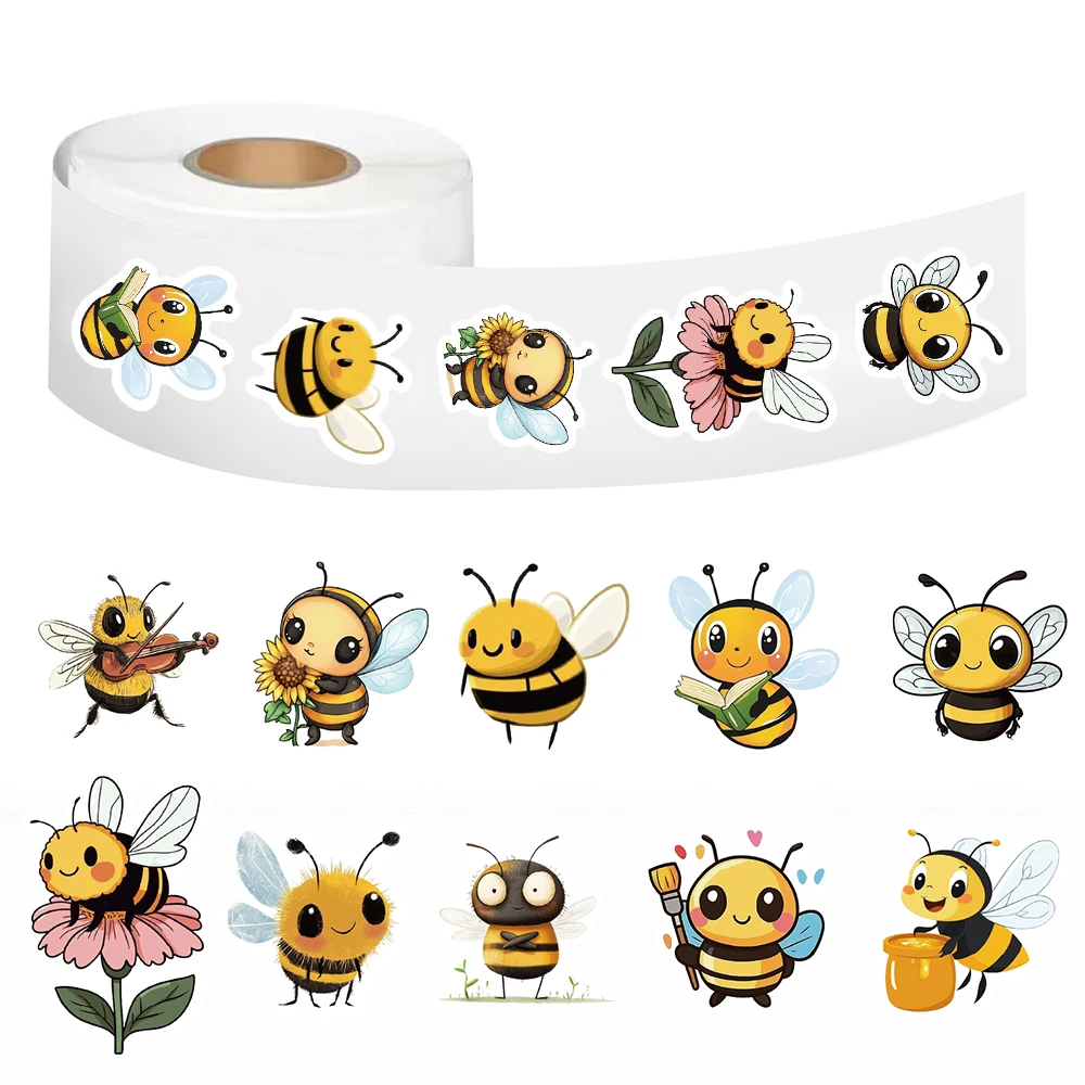 500 قطعة لفة النحل لطيف ملصقات الحنين سكيت DIY بها بنفسك محمول الأمتعة الهاتف سكرابوكينغ غرفة هدية ديكور المنزل الحديث #4