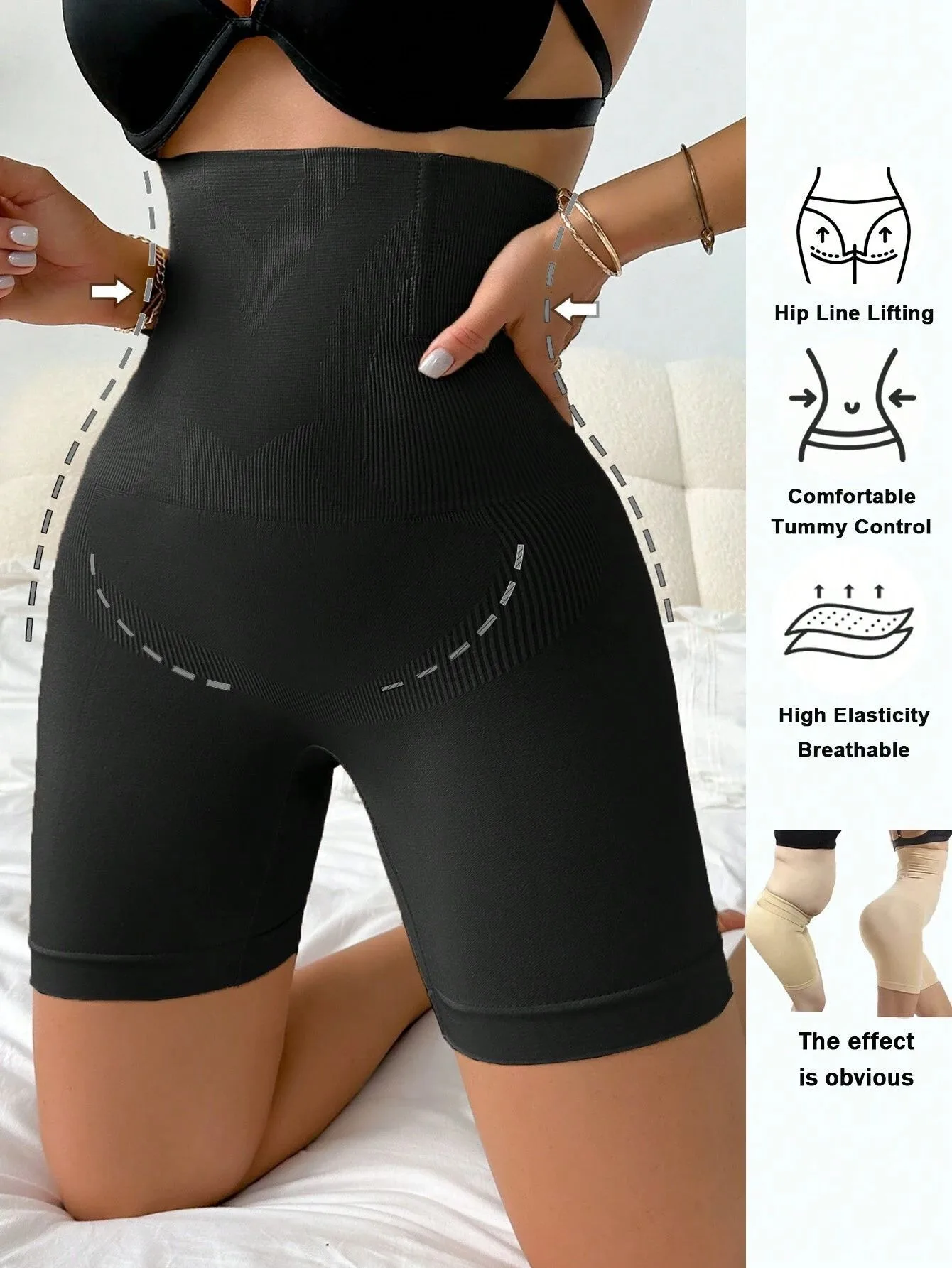 Women Hot High Waist Shaping Control Panty Boyshort Tummy Control Butt Liftier Slim Shorts Sexy Underwear Shapewear Body Shaper