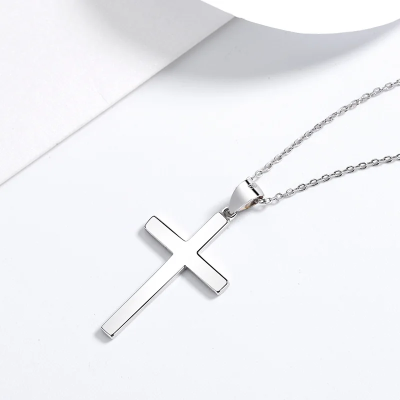 

Cross Necklace For Men With Chain Hiphop Jewelry From Silver 925 Gothic Style Punk Accessories Pendant Male Gift For Boyfriend