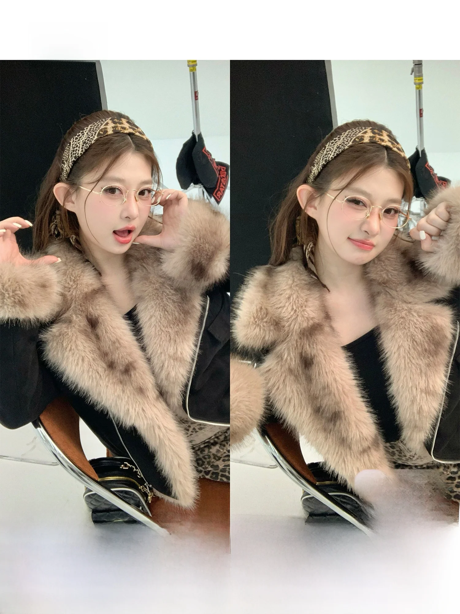 

High Weight Suede Jacket Women's Spring Fashion Warmth Locking Coat Commute Style Long Sleeve Short Zipper Closure