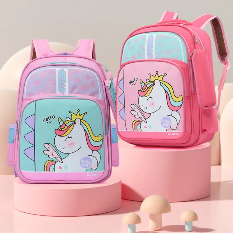 Mochila de tela Oxford con nombre personalizado, bolso de dinosaurio de dibujos animados, mochila de unicornio, regalo de cumpleaños personalizado